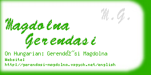 magdolna gerendasi business card